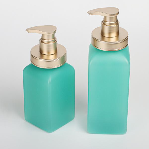 Luxury 500ml 750ml Matte Light Green Square Body Wash Soap Airless Salon