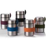 BPA FREE 16 Oz Stainless Steel Vacuum Food Jar With Silicone Sleeve