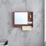 Removable Hanger 3mm Thick Bathroom Makeup Mirror Rubber Wood