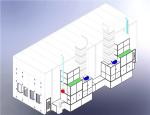 Side Extraction Vehicle Spray Booth 15 Meter Gas Heated