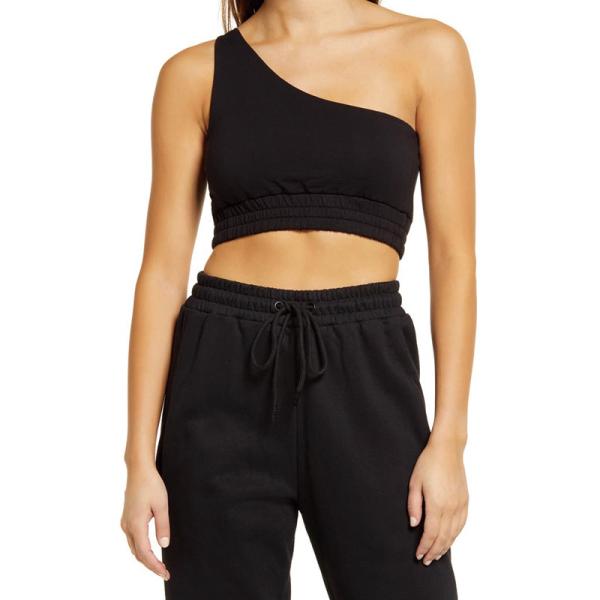 Factory Cotton Spandex Sexy Custom Logo One Shoulder Top Knitted Sleeveless Tank