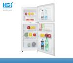 Silver 2 Door Upright Top Freezer Refrigerators R134a Recessed Handle