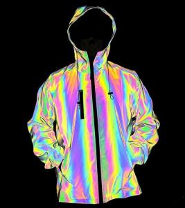 Quality Apparel Custom Vendor China Men'S Colorful Reflective Jacket Night Sporting Hooded Zipper Pullover Hooded Coat wholesale