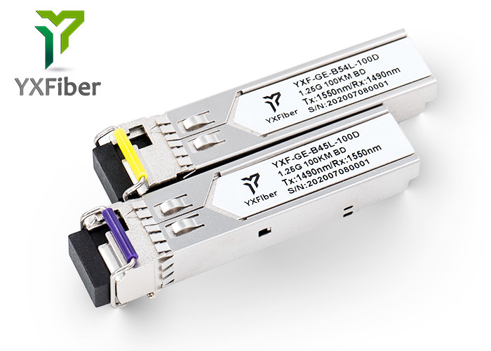 1.25G BIDI LC WDM DDMI SFP 100km Fiber Optic Transceiver Module