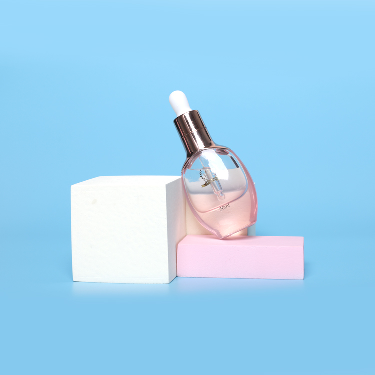 Luxury Empty 30ml Clear Dropper Bottles Logo Print Cosmetic Packaging