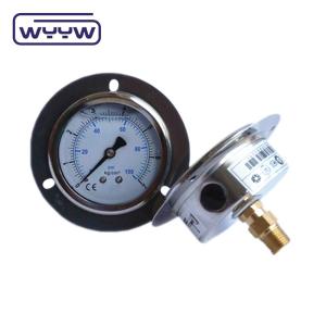 Quality Impact Resistance Precise 150 Psi Hydraulic Pressure Gauge Oil 400 Bar With Front Flange wholesale