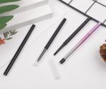 Round Head Retractable Eyebrow Pencil Slim Body Black Color Solid