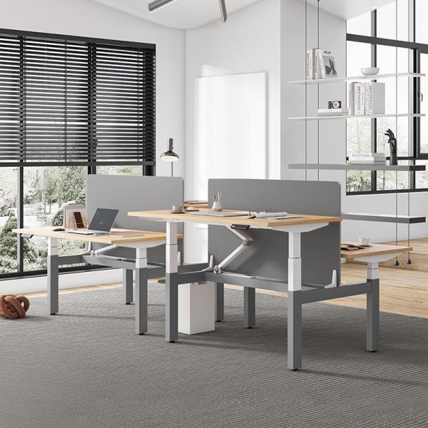 Cheap Electric Height Adjustable Office Table Dual Motors Sit And Stand Desk for sale
