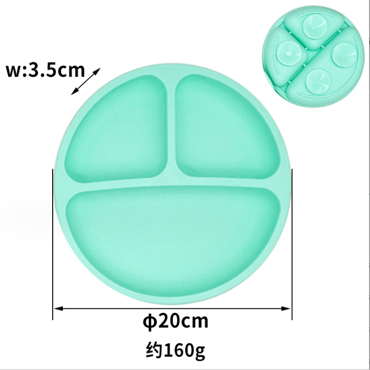 Food Grade Silicone Plate None Design Style Dinnerware Type Plate for Toddler and Kids