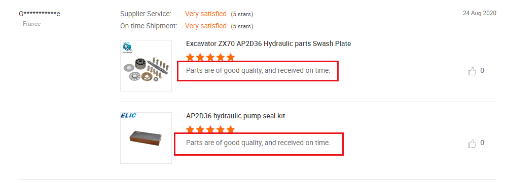 R35-7 Hydraulic Spare Parts XJDH-03357 XJDH-03356
