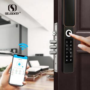 Quality Automatic Double Sided Aluminum Art Door Waterproof Smart Locks wholesale