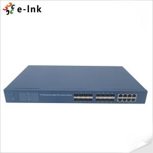 China Managed Gigabit 16 SFP Ports 8 RJ45 Ports Fiber Network Switch on sale