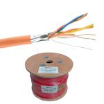 ExactCables 1*2*0.75 Bare Copper 2core Red Fire Alarm Cable for Fire Safety