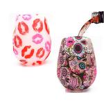 Beach Food Grade Silicone Stemless Wine Glasses 12oz Recyclable