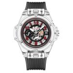 Japanese Quartz Crystal Watch Waterproof Fashion Transparent Silicone Lovers