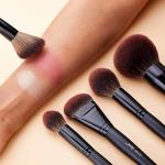 Jessup Phantom Black Essential Makeup Brushes Set 21pcs Synthetic Bristles