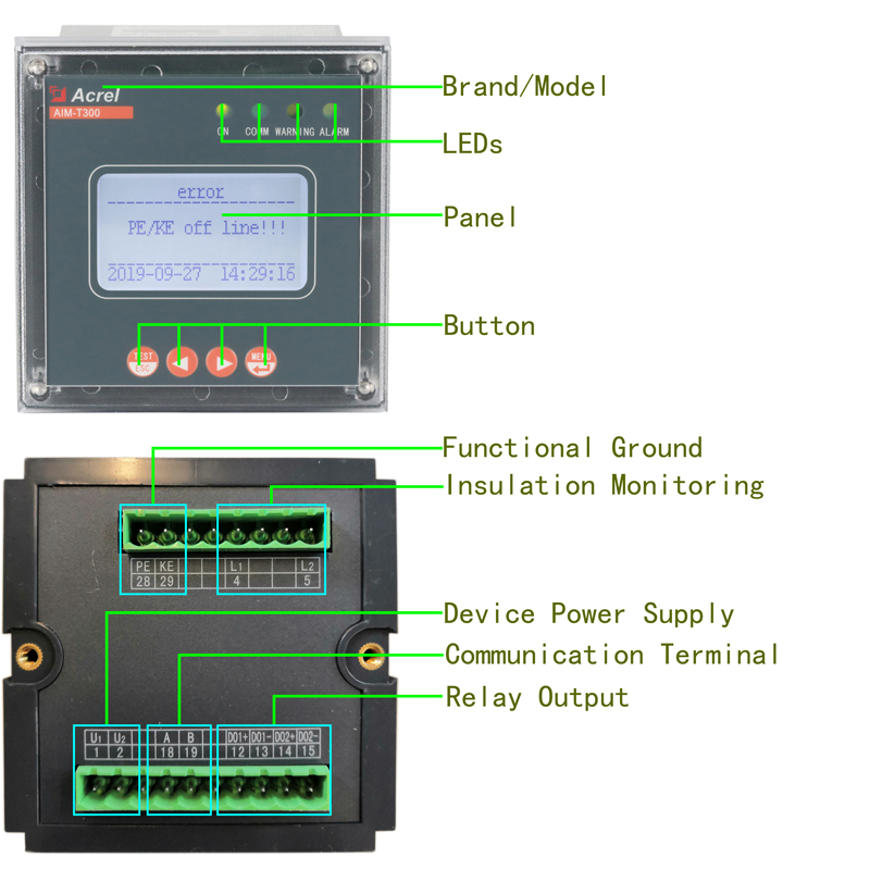 AIM-T300 Industrial Isolated Power System Insulation Monitoring Device