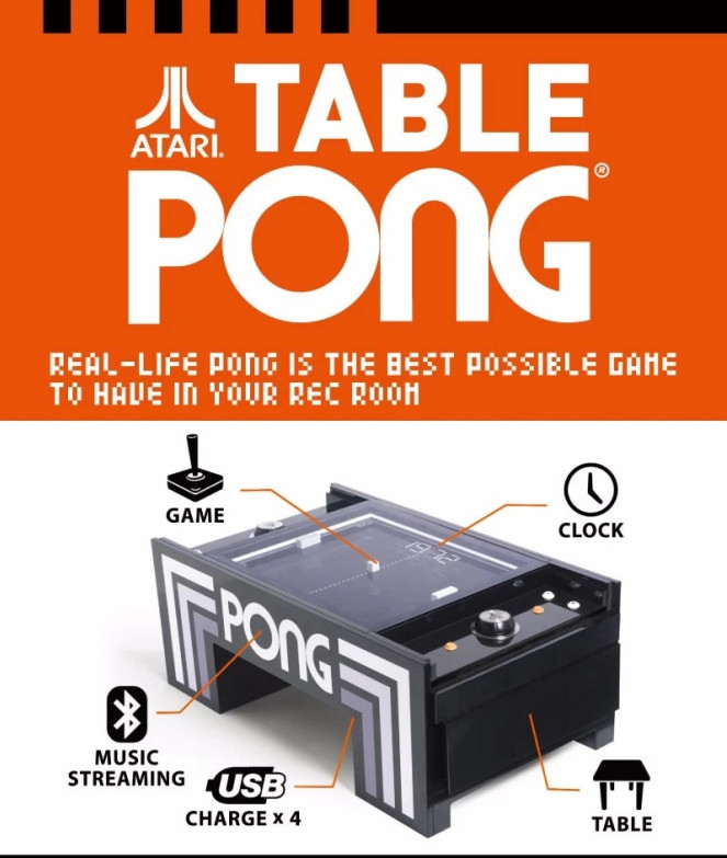 Black ONG TABLE Redemption Arcade Machines Coffee Bar Table