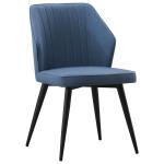 Synthetic Leather Grey Upholstered Dining Chair For French Cafe