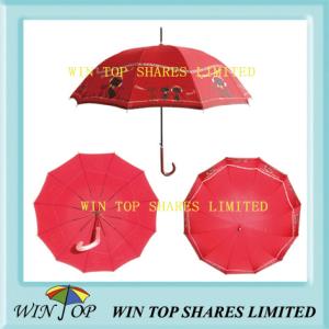 Quality 23&quot; Auto Straight Red Umbrella (WT5090) wholesale