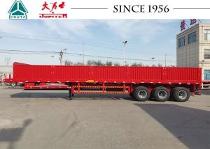 Quality 3 Axles 40ft Drop Side Flatbed Trailer For Shipping Container wholesale