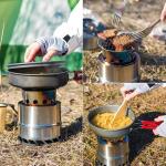 Mini Portable Wood Burning Stove, Camping Stove Foldable Stainless Steel