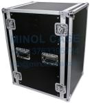 Custom Size Logo 18U Space Vertical DJ Amp Rack Flight Case With Wheels