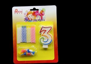 Quality Tearless Colorful Spiral Birthday Candles Sets With Flower Holder And Number Candle wholesale