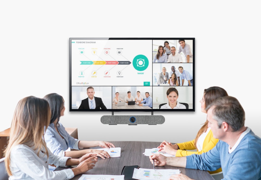 USB free driver 4K extra HD wide angle video conference camera with speaker and microphone