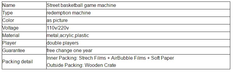 Lottery Basketball Shooting Game Machine 110V / 220V Voltage Metal Material