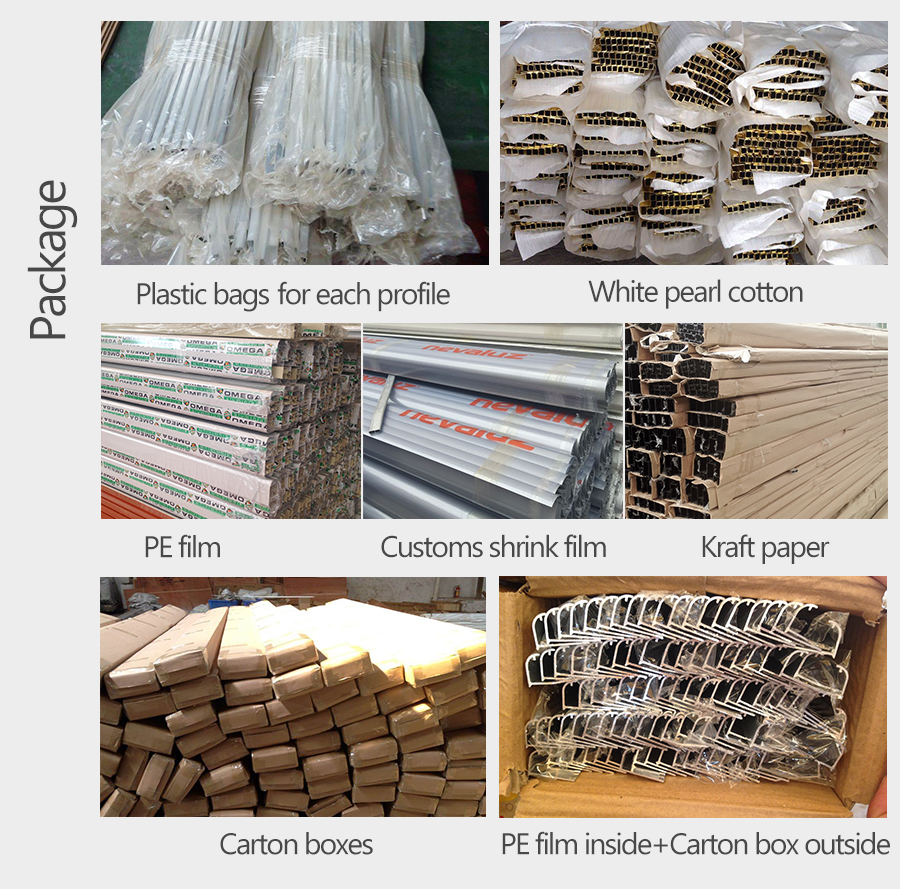 6061/6063 Anodized Aluminum Extrusion Profiles for Kitchen Cabinet