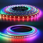 Flexible Digital LED Pixel Strip Light Smd 5050 RGB Inner IC Ws2812b