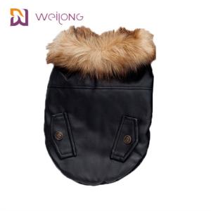 Quality Customized Faux Fur Leatheret Pet Coat Dog Winter Clothes wholesale