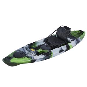 Quality Single Seat One Person 10FT Fishing Sit On Top Canoe LLDPE&amp;HDPE Plastic Kayak wholesale