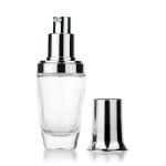 Skin Care Packaging Cosmetic Glass Bottles 30ml With Lotion Pump
