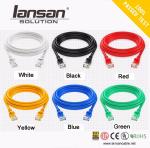 CAT6 UTP Copper ROHS PVC Network Patch Cable Customzied colors jacket fluke test