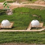 Hot-Dip Galvanized Steel Geodesic Dome Tents Glamping Tent With Insulation