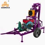 Trailer Mounted Water Well Drilling Rig Rotate Speed 60r/min Hydraulic Portable