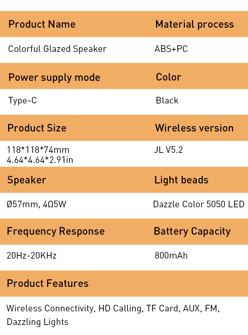 Portable Mini Blue Tooth Speaker With RGB Light Your Ultimate Outdoor Music Solution