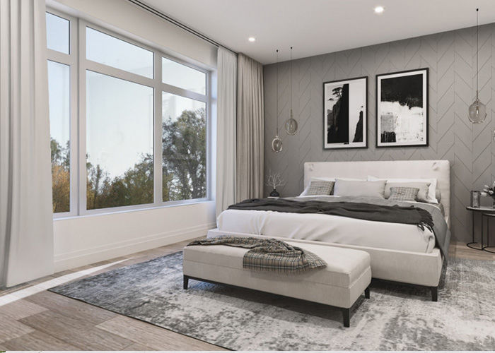 ICC EN-1090 Prefabricated Light Steel Framing 2 Storey Villa House With Big Windows