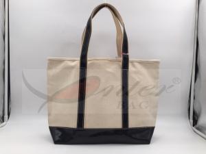 China Beige Canvas Washable Tote Bag , Personalized Canvas Tote Bags 32*29.5*13.5 Cm on sale