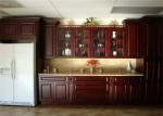 Marble stone Countertop Solid Wood Kitchen Furniture , White Closeout Kitchen