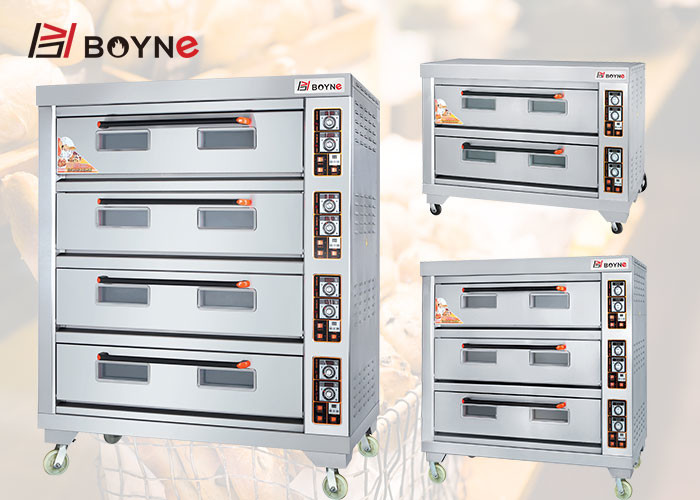 Pizza Oven With Stone Gas Deck Oven Double Layer Bakery Kitchen Equipments
