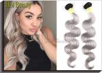 Grey 26 Inch 5A Virgin Brazilian Hair Body Wave Human Hair For Braiding