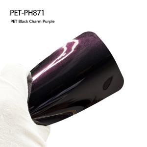 Quality PET-PH871 PET Black Charm Purple 7.5mil Colored Paint Wrap For Cars wholesale
