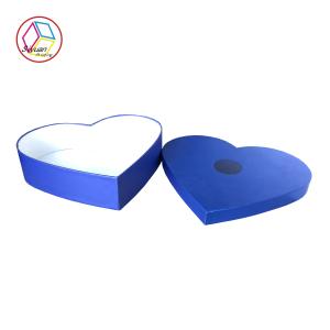 Quality Blue Color Cardboard Empty Chocolate Gift Boxes Glossy Lamination Heart Shape wholesale