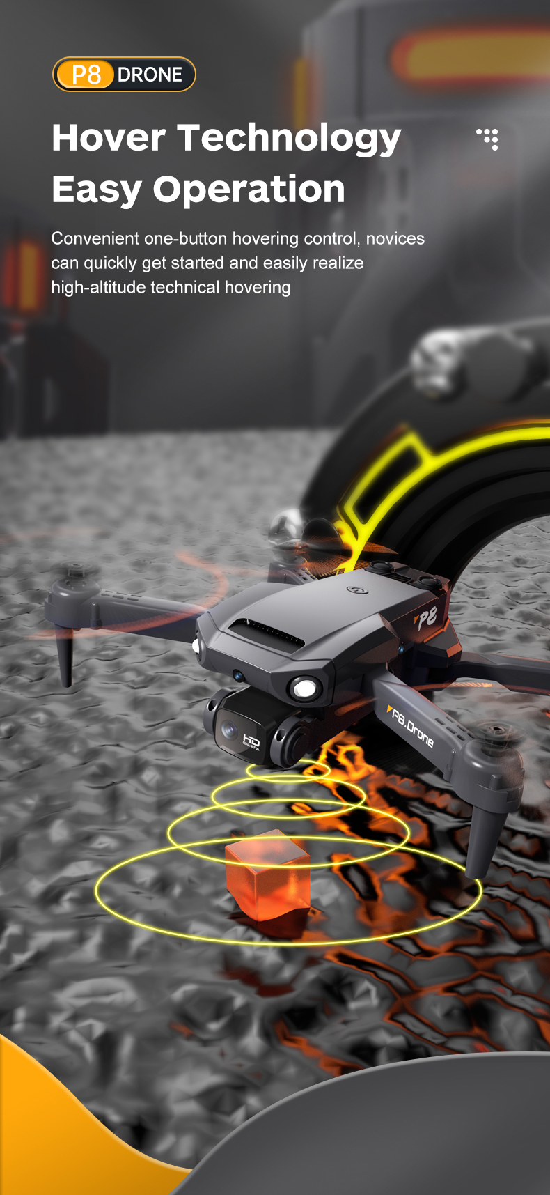 Control Type P8 Drone Dual Esc 4k Hd Camera Foldable Rc Remote Control Quadcopter Photography Wifi Fpv Mini Drones Boy Gifts Toys Vs F189