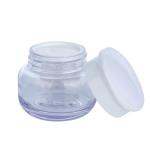 Glass Empty Cream Jar Thick Bottomed