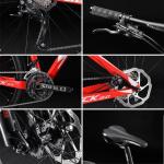 Black Red SHIMANO DEORE Mountain Bike , 27 Speed DECK2.0 Sava Carbon Mtb