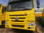 Sinotruck HOWO 6×4 Yellow Dump Truck Secondhand Truck 10tires with 6-8L Engine